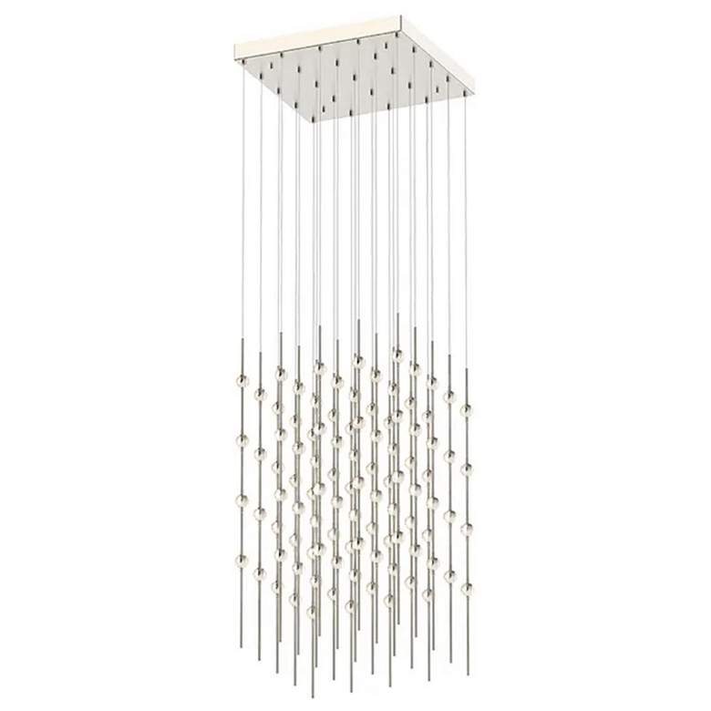 Image 1 Constellation Cosmic Cube 20.5"W Satin Nickel 2700K Clear Lens LED Pen