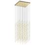 Constellation Cosmic Cube 20" LED Pendant - Satin Brass - Clear Lens