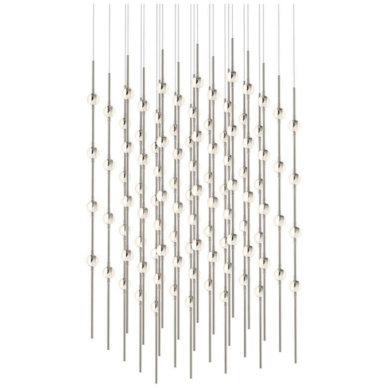 Image 1 Constellation - Cosmic Cube 20" LED Pendant - Satin Nickel - White Acr