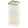 Constellation Cosmic Cube 30" LED Pendant - Satin Brass - White Lens