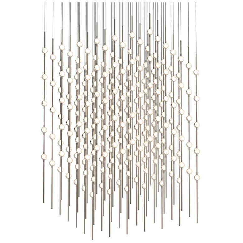 Image 1 Constellation - Cosmic Cube 30" LED Pendant - Satin Nickel - White Acr