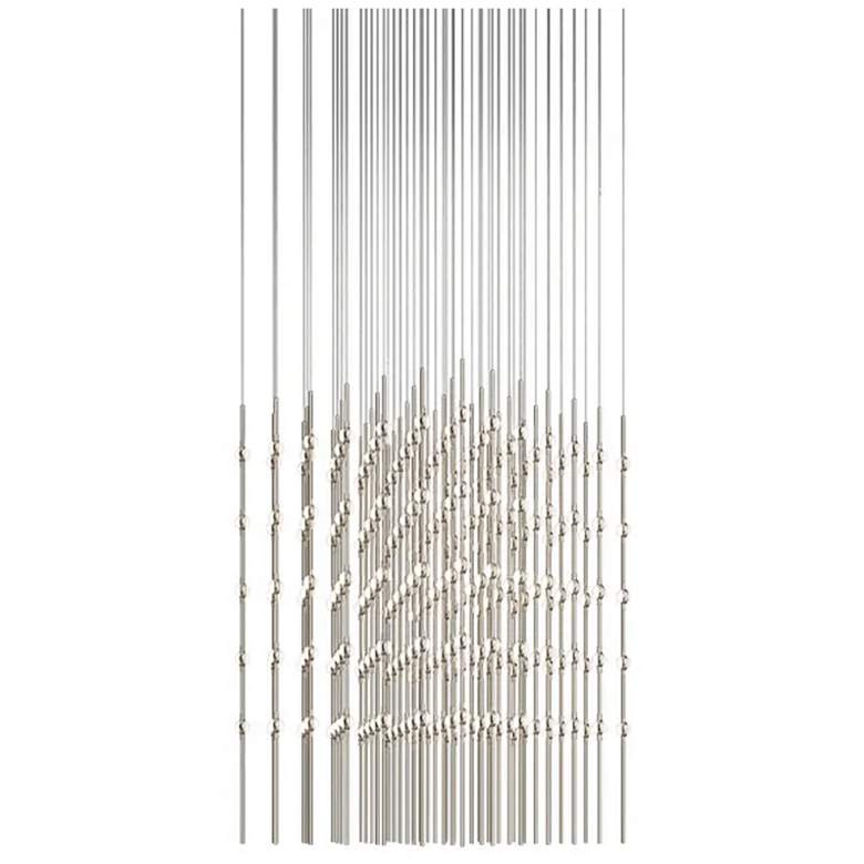 Image 1 Constellation Cosmic Cube 30"W Satin Nickel 2700K White Lens LED Penda