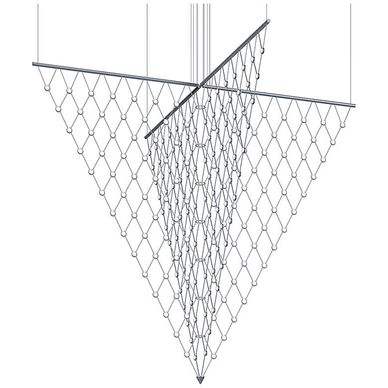 Image 2 Constellation Galaxy Matrix Arrow LED Pendant w/ 20' Cord - Satin Alumi