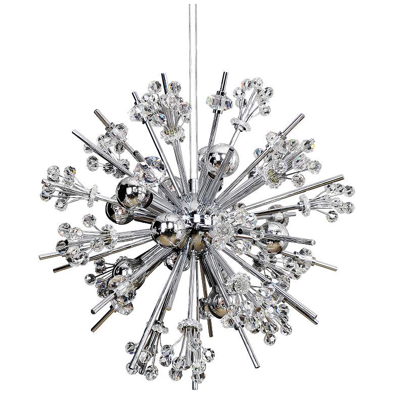 Image 2 Constellation Polished Chrome Crystal 19"W 10-Light Pendant