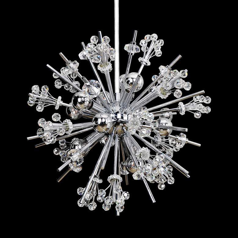 Constellation Polished Chrome Crystal 19&quot;W 10-Light Pendant