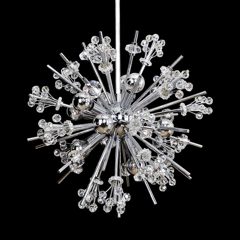 Image 1 Constellation Polished Chrome Crystal 19"W 10-Light Pendant
