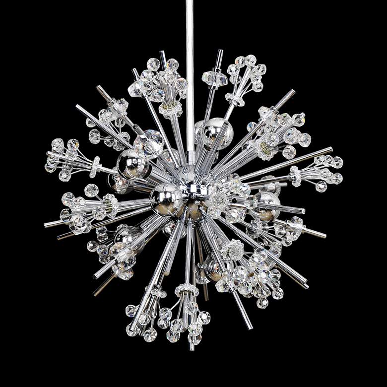 Image 1 Constellation Polished Chrome Crystal 19 inchW 10-Light Pendant