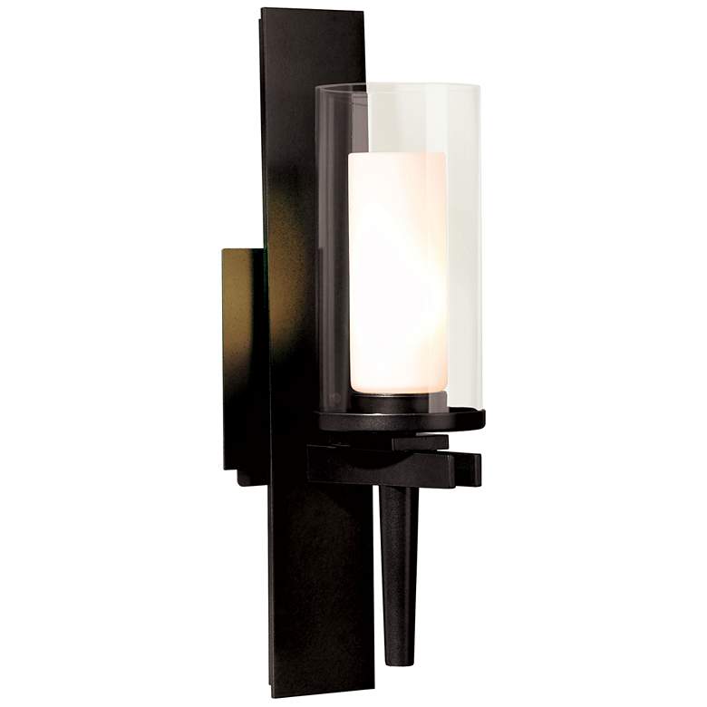 Image 1 Constellation Sconce - Black Finish - Opal and Clear Glass