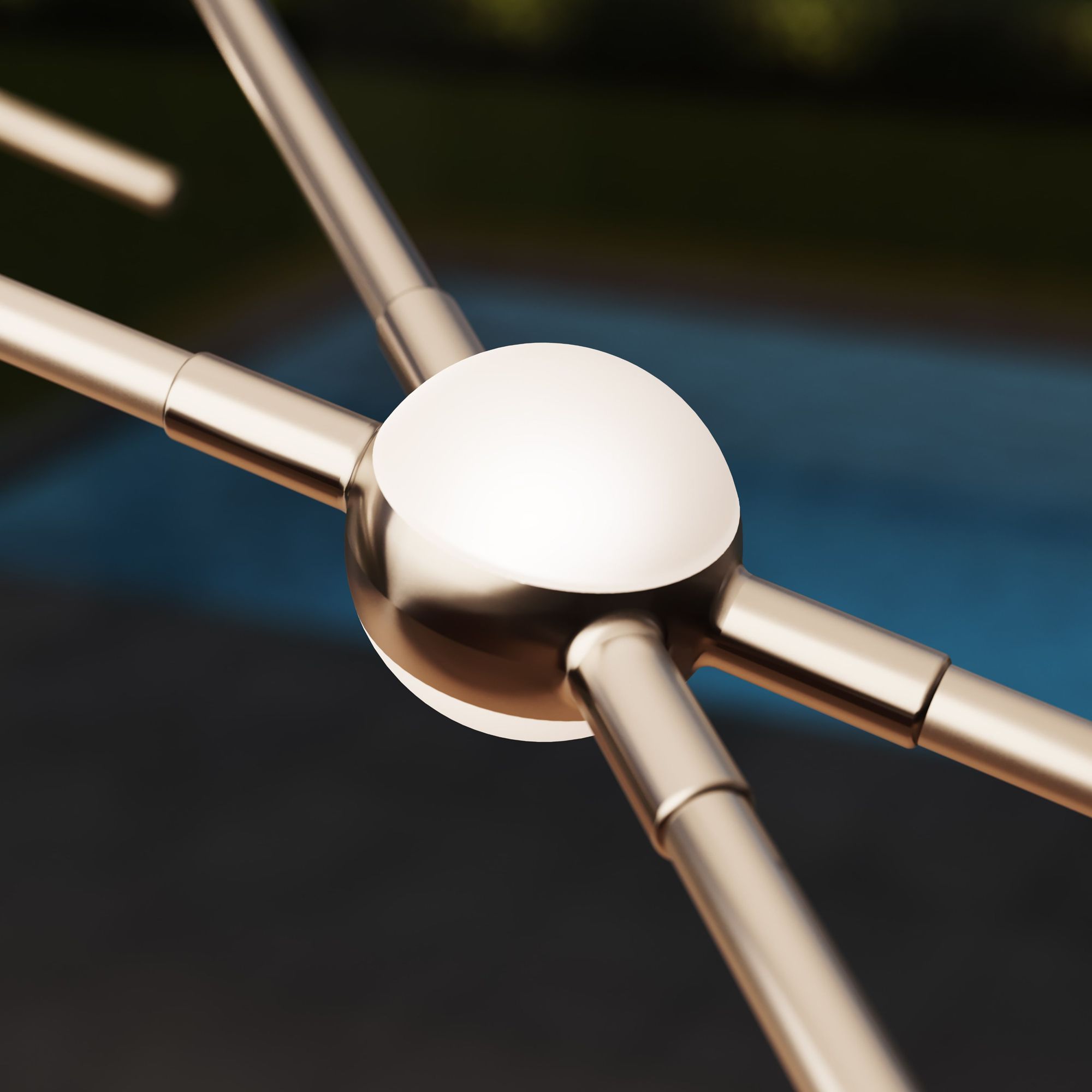 Constellation Ursa Major 92.75"W Satin Nickel 2700K White Lens Chandel