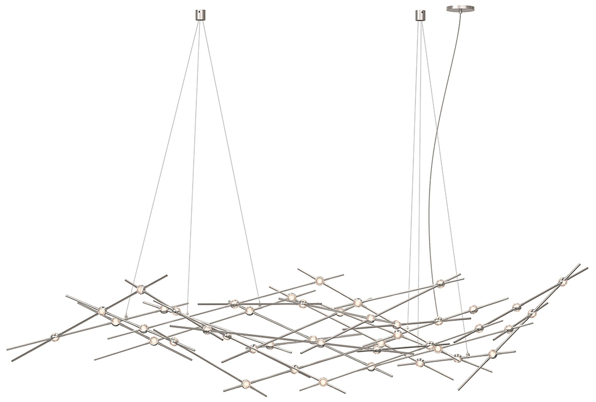 Constellation Ursa Major Chandelier - Nickel - Clear Faceted Lens