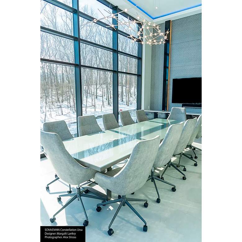 Image 7 Constellation Ursa Major Chandelier - Nickel - Clear Faceted Lens more views