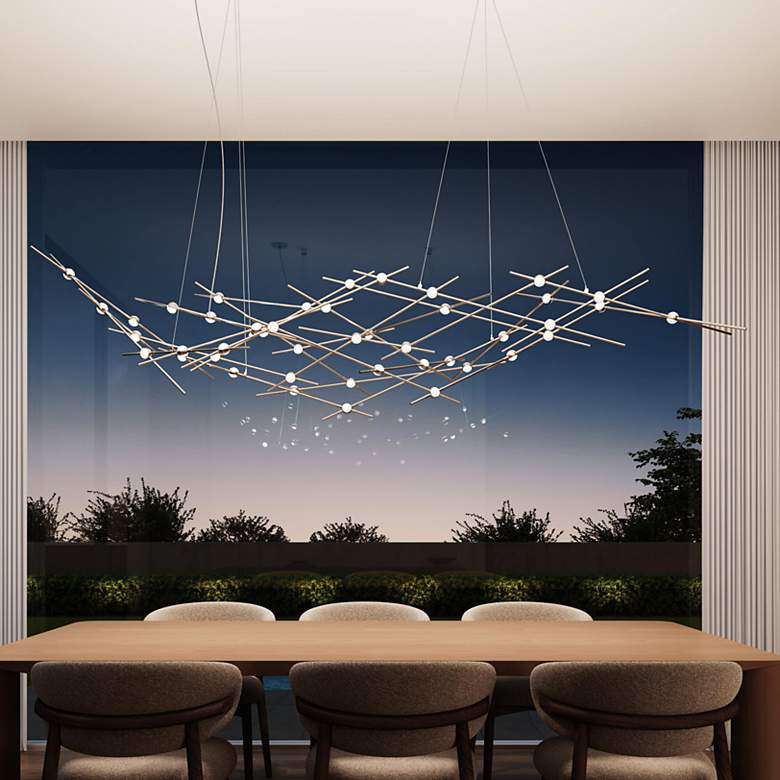 Image 1 Constellation Ursa Major Chandelier - Nickel - White Optical Lens
