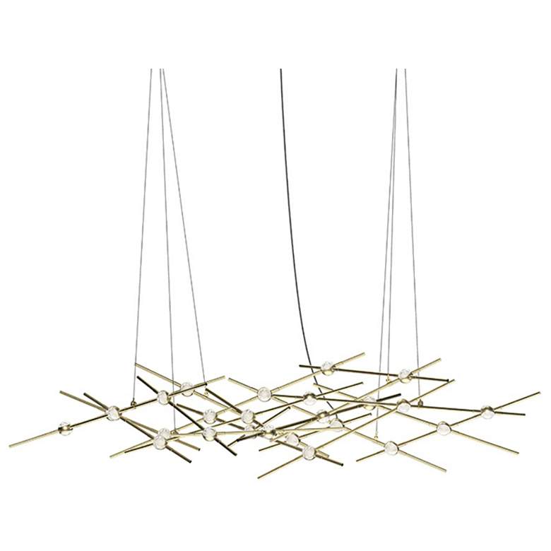 Image 1 Constellation Ursa Minor Chandelier - Brass - Clear Faceted Lens