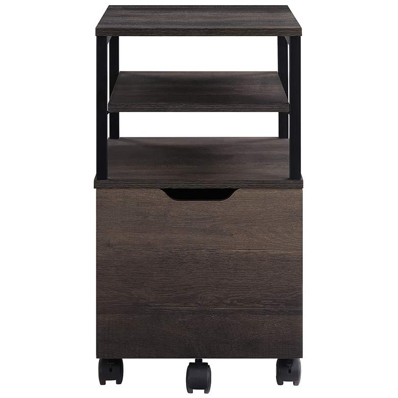 Image 6 Contempo 16 3/4" Wide Ozark Ash 1-Drawer Mobile Storage Cart more views