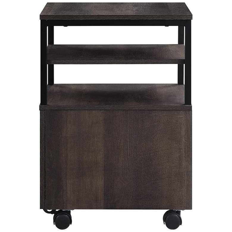 Image 7 Contempo 16 3/4 inch Wide Ozark Ash 1-Drawer Mobile Storage Cart more views