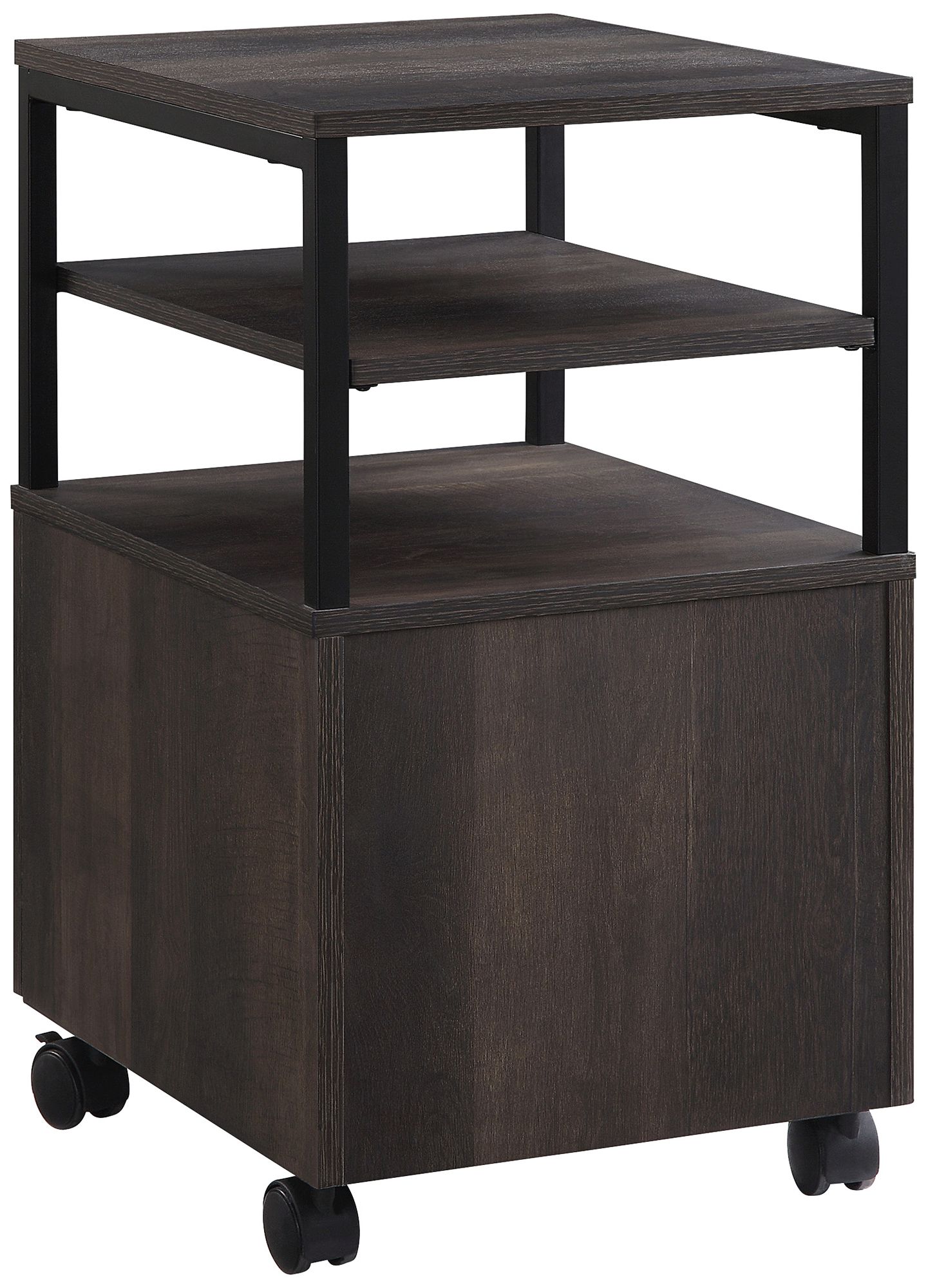 Contempo 16 3/4" Wide Ozark Ash 1-Drawer Mobile Storage Cart