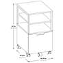 Contempo 16 3/4" Wide Ozark Ash 1-Drawer Mobile Storage Cart