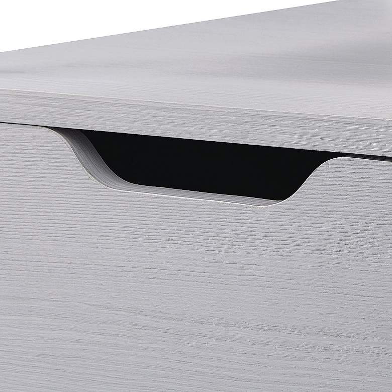 Image 4 Contempo 16 3/4" Wide White 1-Drawer Mobile Storage Cart more views