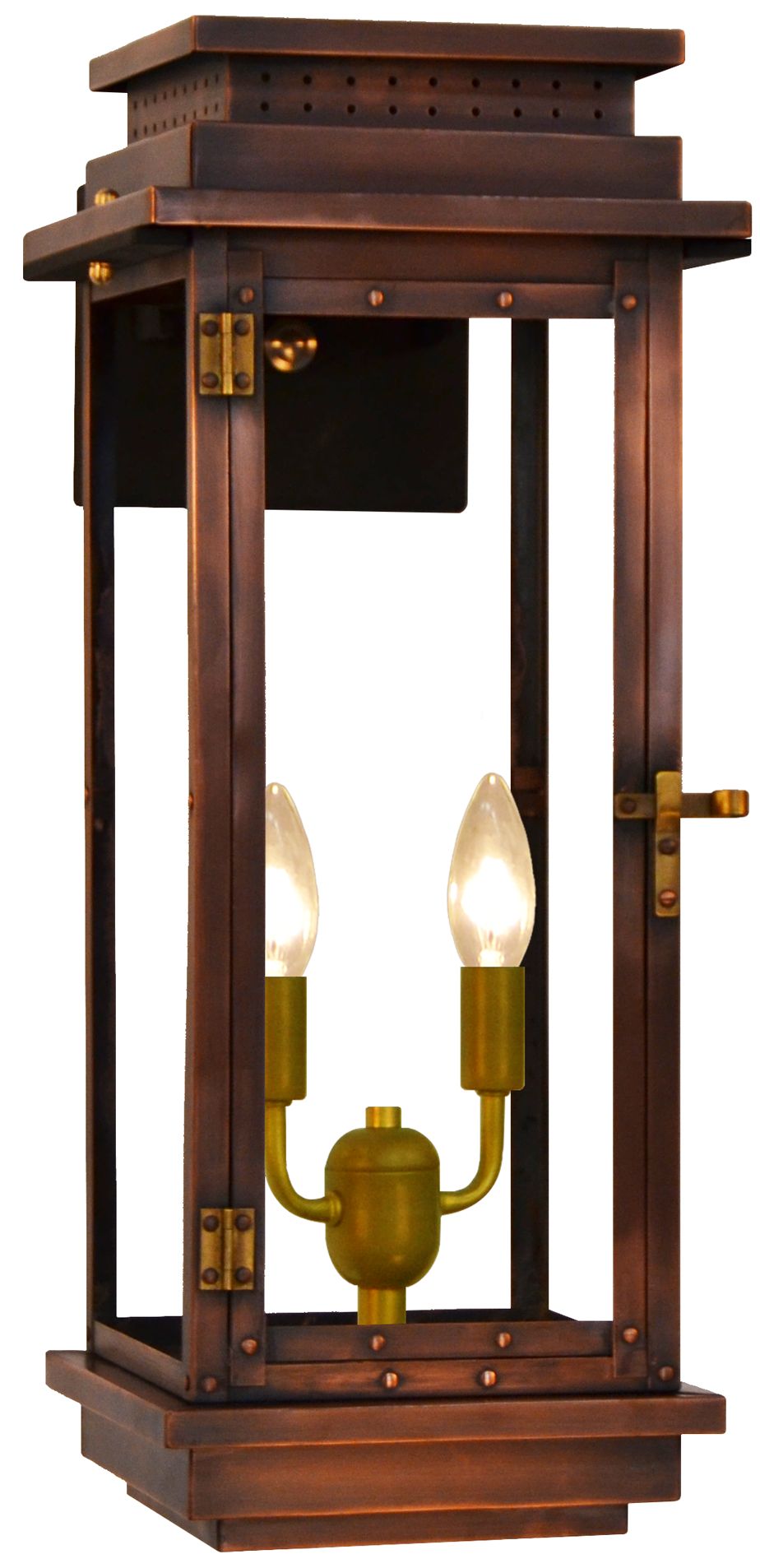 Image 2 Contempo 18 1/2" High Antique Copper 2-Light Outdoor Wall Light more views