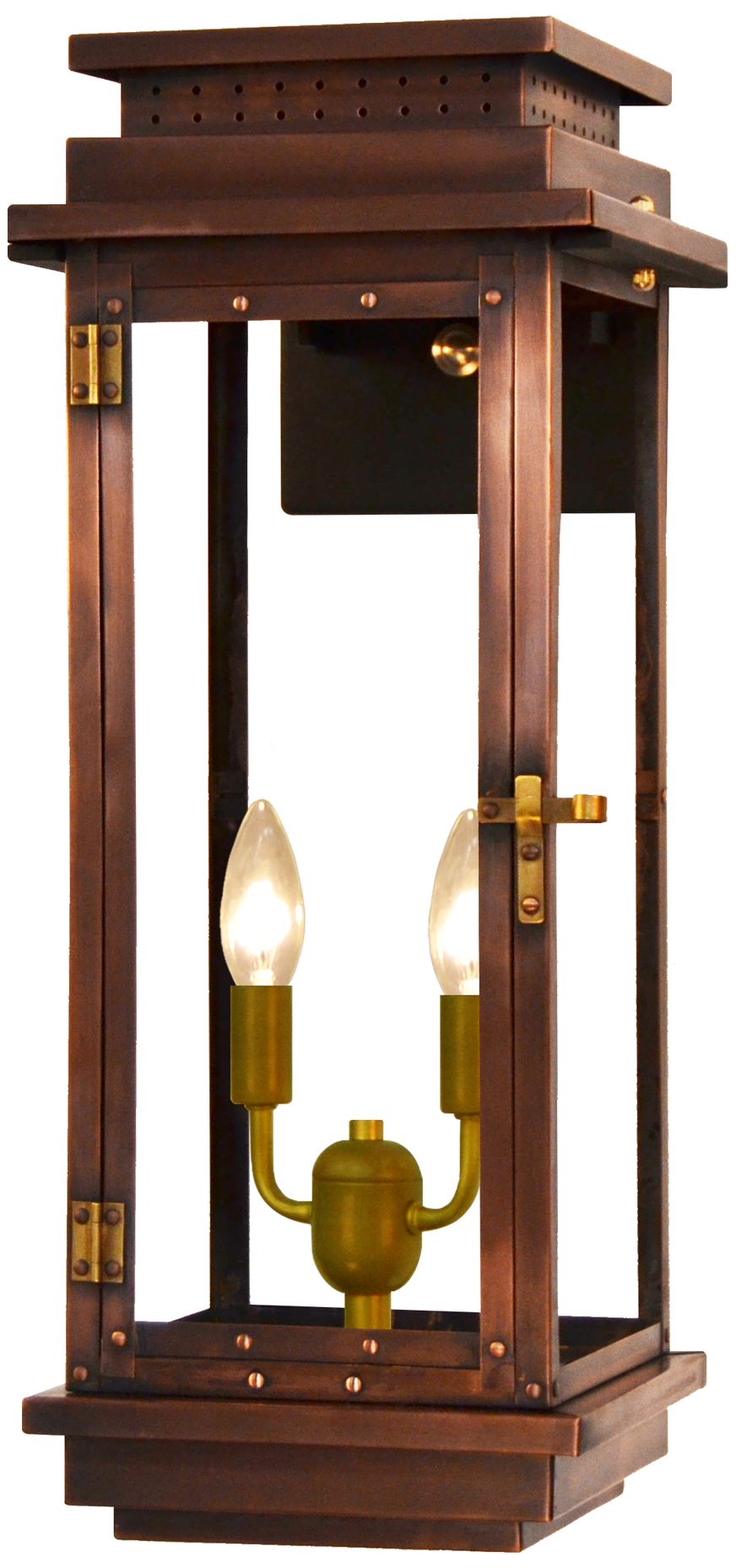 Image 3 Contempo 18 1/2" High Antique Copper 2-Light Outdoor Wall Light more views