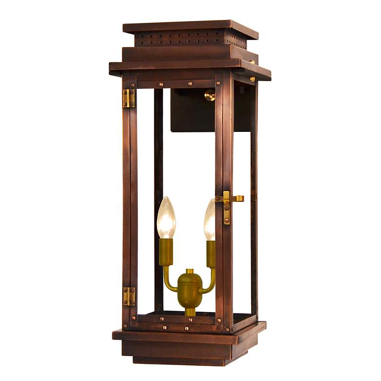 Image 2 Contempo 22" High Antique Copper 2-Light Outdoor Wall Light more views