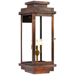 Contempo 30 1/2" High Antique Copper 3-Light Outdoor Wall Light