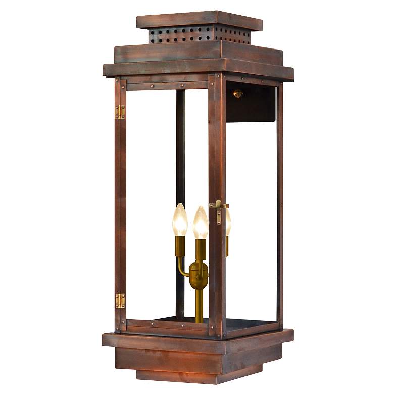 Image 2 Contempo 30 1/2" High Antique Copper 3-Light Outdoor Wall Light more views
