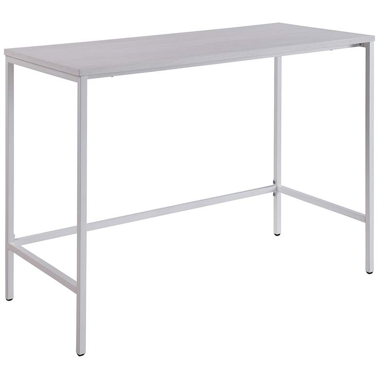 Image 2 Contempo 42 inch Wide Campanula White Metal Office Desk