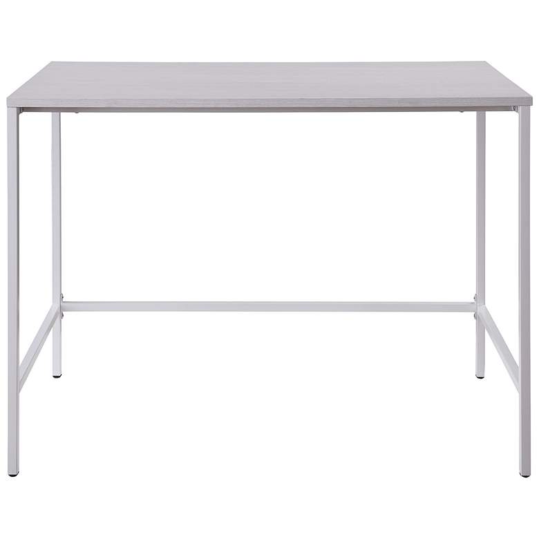 Image 3 Contempo 42" Wide Campanula White Metal Office Desk more views