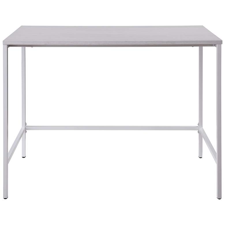 Image 3 Contempo 42 inch Wide Campanula White Metal Office Desk more views