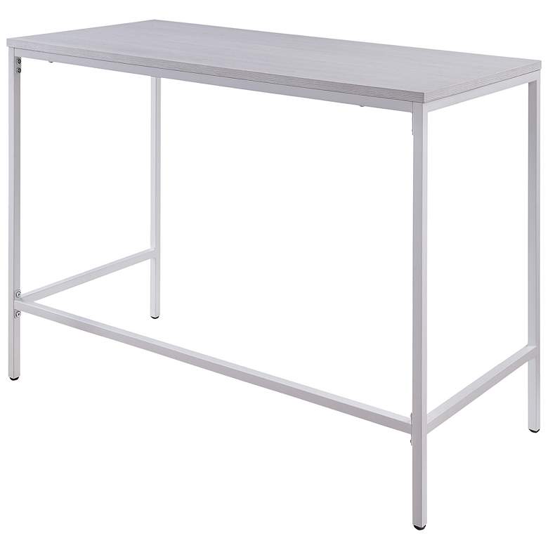 Image 4 Contempo 42 inch Wide Campanula White Metal Office Desk more views