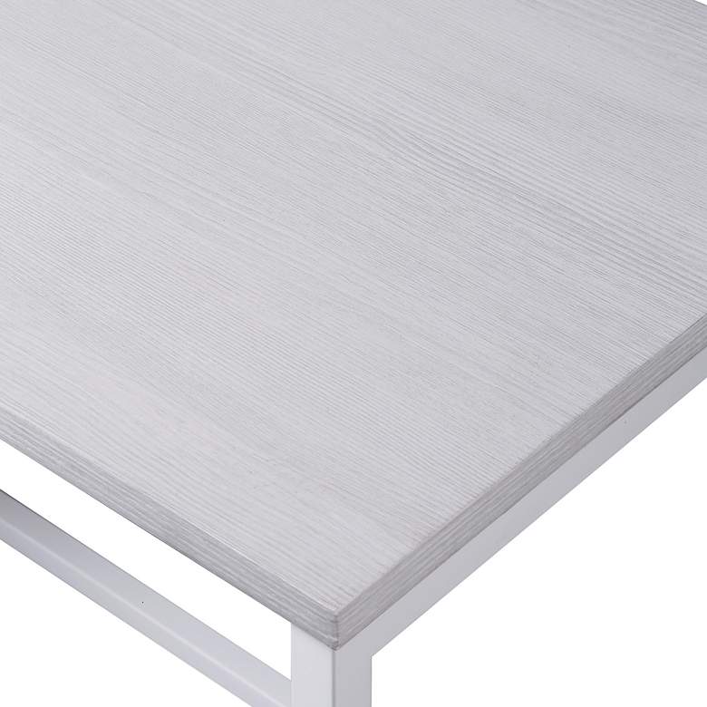 Image 2 Contempo 56" Wide White Adjustable L-Shaped Office Desk more views