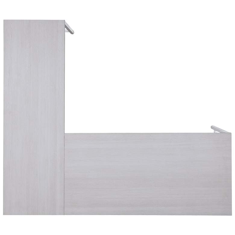 Image 3 Contempo 56" Wide White Adjustable L-Shaped Office Desk more views
