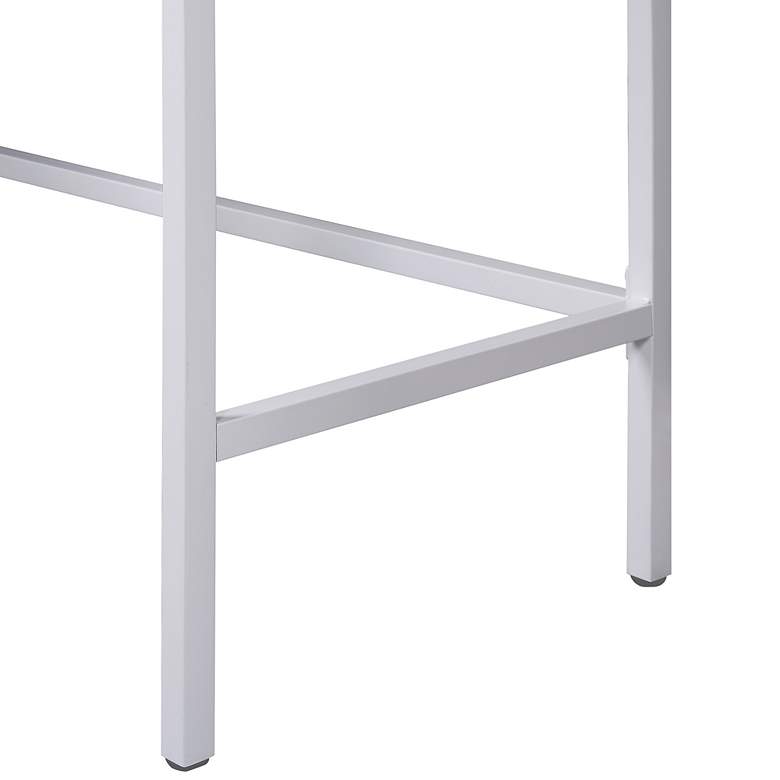 Image 4 Contempo 56" Wide White Adjustable L-Shaped Office Desk more views