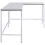 Contempo 56" Wide White Adjustable L-Shaped Office Desk