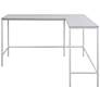 Contempo 56" Wide White Adjustable L-Shaped Office Desk