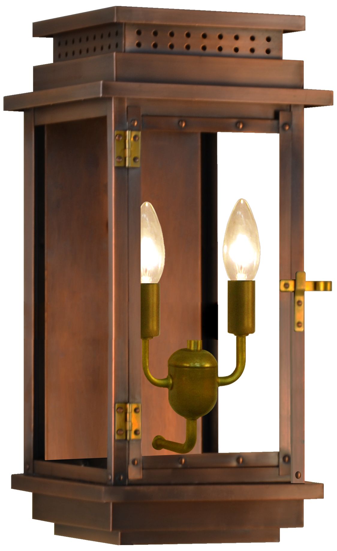 Image 2 Contempo Flush 22"H Antique Copper 2-Light Outdoor Wall Light more views