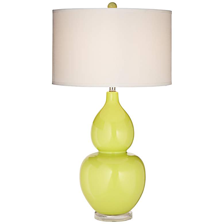 Image 1 Contempo Lime Green Ceramic Table Lamp