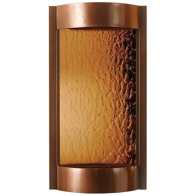 Image 1 Contempo Solare Bronze Mirror &amp; Copper Indoor Wall Fountain