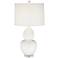 Contempo White Double Gourd Ceramic Table Lamp