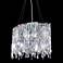 Contemporary 20" Wide Silver and Crystal Dining Chandelier