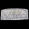 Contemporary 20" Wide Silver Round Crystal Ceiling Light