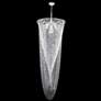 Contemporary 21" Wide Silver Entry Crystal Pendant Light