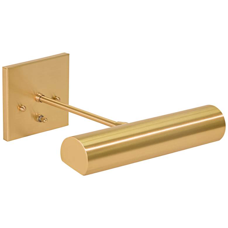 Image 1 Contemporary 9" Wide Satin Brass Direct Wire Picture Light