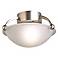 Contemporary Brushed Steel 12" Wide Ceiling Light Fixture