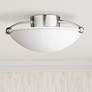 Contemporary Brushed Steel 15" Wide Ceiling Light Fixture