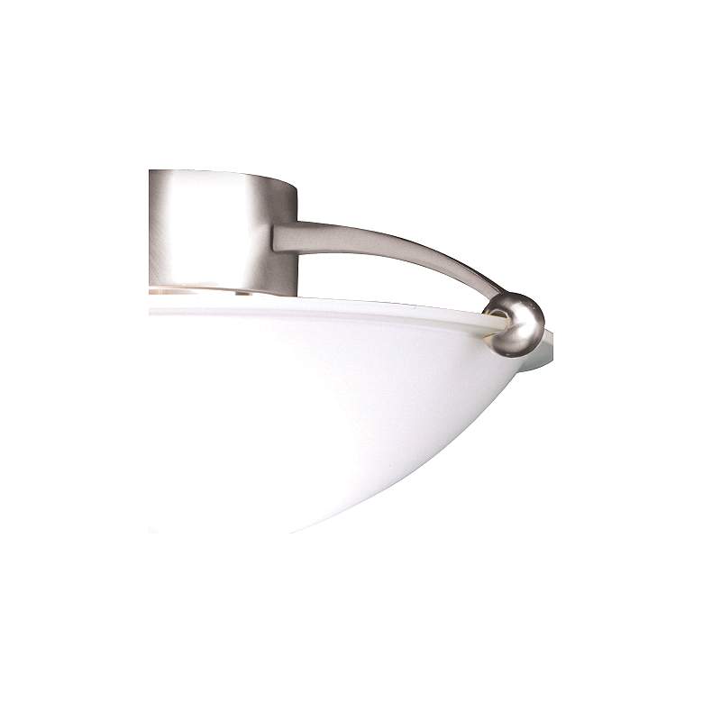 Image 3 Contemporary Brushed Steel 15 inch Wide Ceiling Light Fixture more views