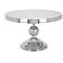 Contemporary Chrome 30" Wide Round Accent Table