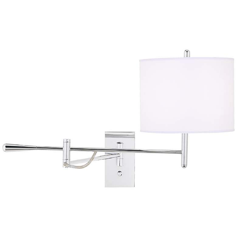 Image 1 Contemporary Chrome Boom Plug-In Swing Arm Wall Light