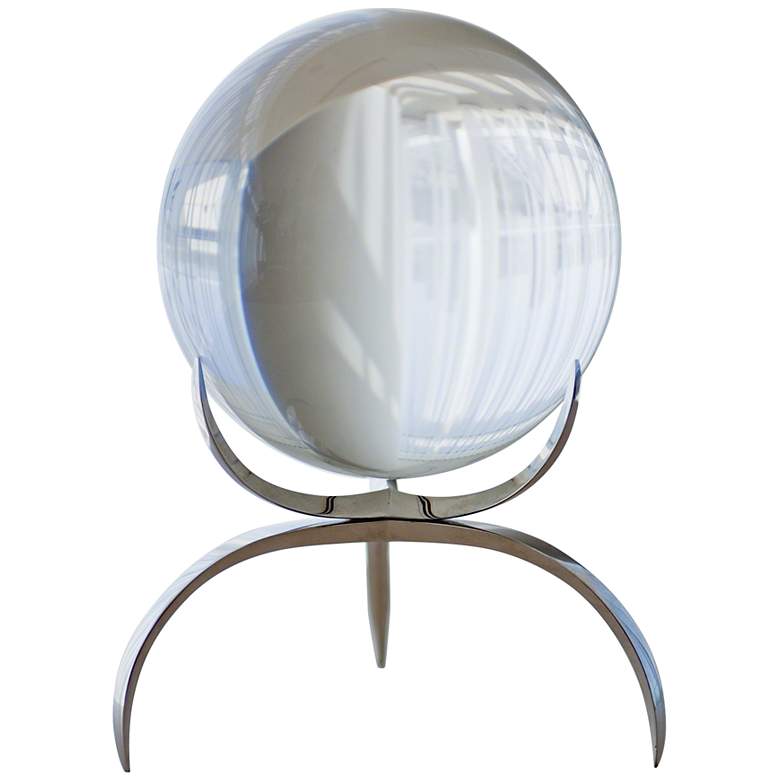 Contemporary Clear 7 1/2&quot; High Crystal Orb
